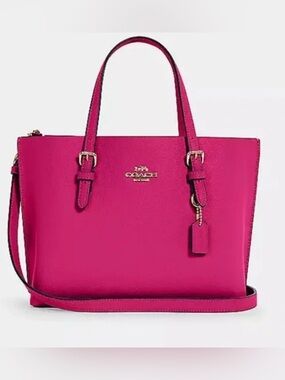 COACH C4084 Mollie Tote
25" Crossbody Leather Handbag Color Cerise